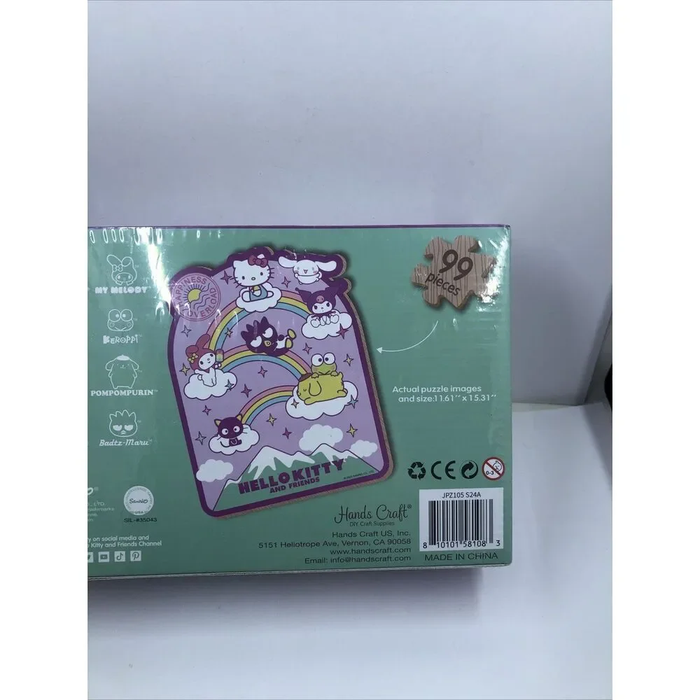 Hello Kitty and Friends Sanrio Wooden Jigsaw Puzzle 99 pcs.  Sealed